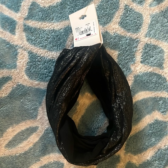SO Girls Black Shimmer Wide Headband/Wrap - Picture 10 of 10